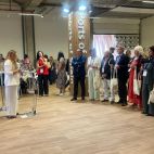 Autoridades y representantes del sector se reúnen en el estand de Ports of Spain durante la presentación de PortCastelló en Seatrade Cruise Med 2026, en Las Palmas. / PortCastelló