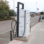 Un cargador para vehículos eléctricos en Sagunt.