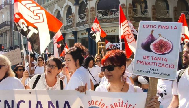 La privatització del servei va ser un dels focus de la protesta.