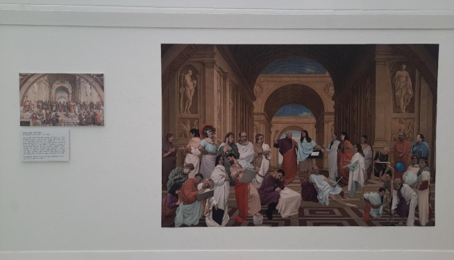 'La escuela de Atenas', de Rafael Sanzio, en Canet d'en Berenguer. 'La escuela de Atenas', de Rafael Sanzio, en Canet d'en Berenguer.