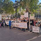 Una concentración reciente de la plataforma vecinal Orriols en lucha.