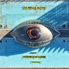 El ojo de 530 m² desplegado por Greenpeace en el Hemisfèric de Valencia con el mensaje “The world is watching” (“El mundo está observando”). / EFE-Greenpeace