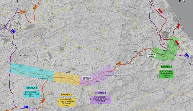 Tramificació del projecte de desdoblament de la CV-60.