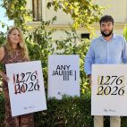 La regidora de Cultura, Anna Gascó, i l'alcalde de Montcada, Álvaro Gonzalvo.