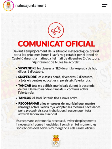 Comunicado oficial Comunicado oficial