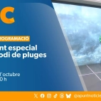 À Punt anuncia una programación especial para seguir el episodio de lluvias este viernes 2 de octubre desde las 7:00 horas.
