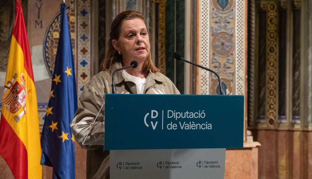 La vicepresidenta segona de la Diputació de València, Reme Mazzolari, durant la presentació de la xarxa d’assistència tècnica. / Diputació de València La vicepresidenta segona de la Diputació de València, Reme Mazzolari, durant la presentació de la xarxa d’assistència tècnica. / Diputació de València