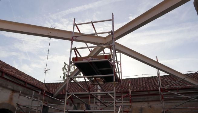 Las obras de rehabilitación del Casino de la Gerencia, en el Port de Sagunt. Las obras de rehabilitación del Casino de la Gerencia, en el Port de Sagunt.