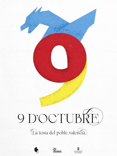 Cartell del 9 d'Octubre a Gandia. Cartell del 9 d'Octubre a Gandia.