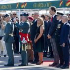 Autoridades asisten al acto castrense de la Guardia Civil celebrado en Valencia, este lunes, con motivo de la festividad de su patrona, la Virgen del Pilar.