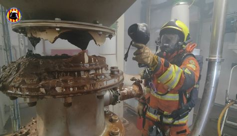 Intervención de los bomberos en Quart de Poblet.