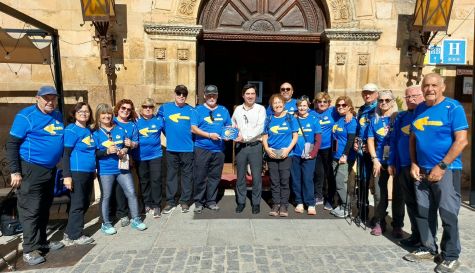 Integrantes de los Amigos del Camino de Santiago de Sagunt durante su recorrido por Soria y Burgos. / Asociación de Amigos del Camino de Santiago de Sagunt