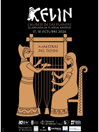 Cartel de las XXII Jornadas de Puertas Abiertas de Kelin, dedicadas a la producción textil íbera en Caudete de las Fuentes. Cartel de las XXII Jornadas de Puertas Abiertas de Kelin, dedicadas a la producción textil íbera en Caudete de las Fuentes.