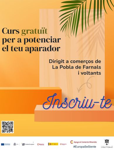 Cartell de la formació i QR on apuntar-se.