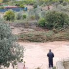 Imagen de este lunes de las inundaciones en La Marina y La Safor. / EFE-Eva Batalla