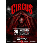Cartel de la fiesta de Halloween ‘Circus’, que se celebra el 24 de octubre en Casinos.
