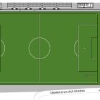 Projecció del futur camp de futbol d'El Palleter a Paiporta.