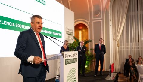 Carlos Bertomeu, presidente de Air Nostrum, durante su intervención en la entrega de los Forbes España-UBS Sustainability Awards 2026.