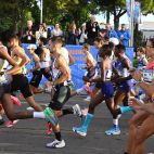 Corredores en la Media Maratón de Valencia de este domingo. Corredores en la Media Maratón de Valencia de este domingo.