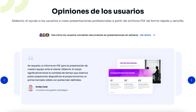Opiniones de los usuarios.