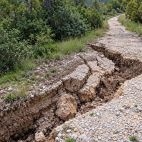 Daños provocados por la dana Adam en una pista forestal de la Vall de Gallinera. Daños provocados por la dana Adam en una pista forestal de la Vall de Gallinera.