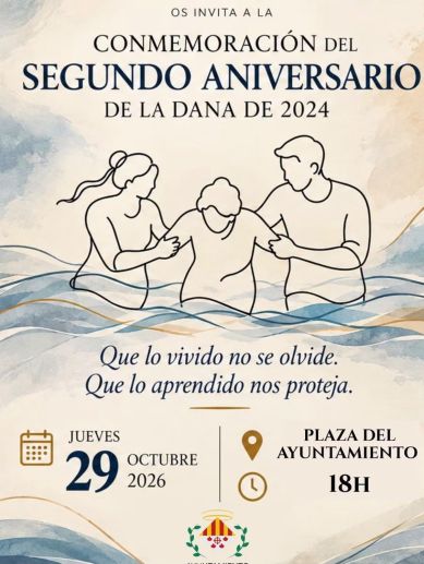 Loriguilla recordará a las víctimas de la dana y homenajeará la solidaridad vecinal en el segundo aniversario de las inundaciones. Loriguilla recordará a las víctimas de la dana y homenajeará la solidaridad vecinal en el segundo aniversario de las inundaciones.