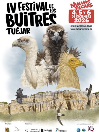 El Festival de los Buitres de Tuéjar tiene nueva fecha: del 4 al 6 de diciembre. El Festival de los Buitres de Tuéjar tiene nueva fecha: del 4 al 6 de diciembre.