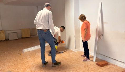 Trabajos de reconstrucción en la Residencia de Mayores Antonio y Julio Muñoz Genovés de Albal.