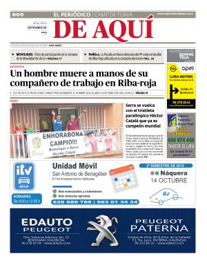Camp de Túria edición del 27 09 2019