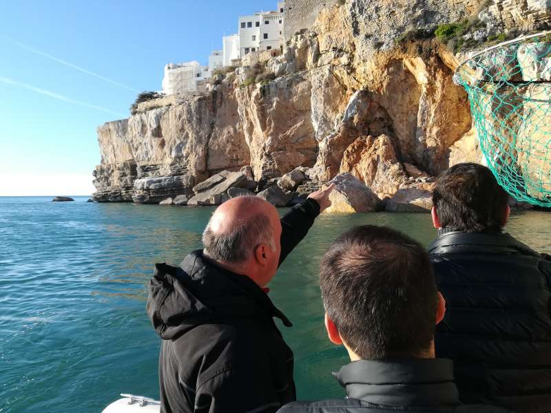 Visita al acantilado de Peñíscola.