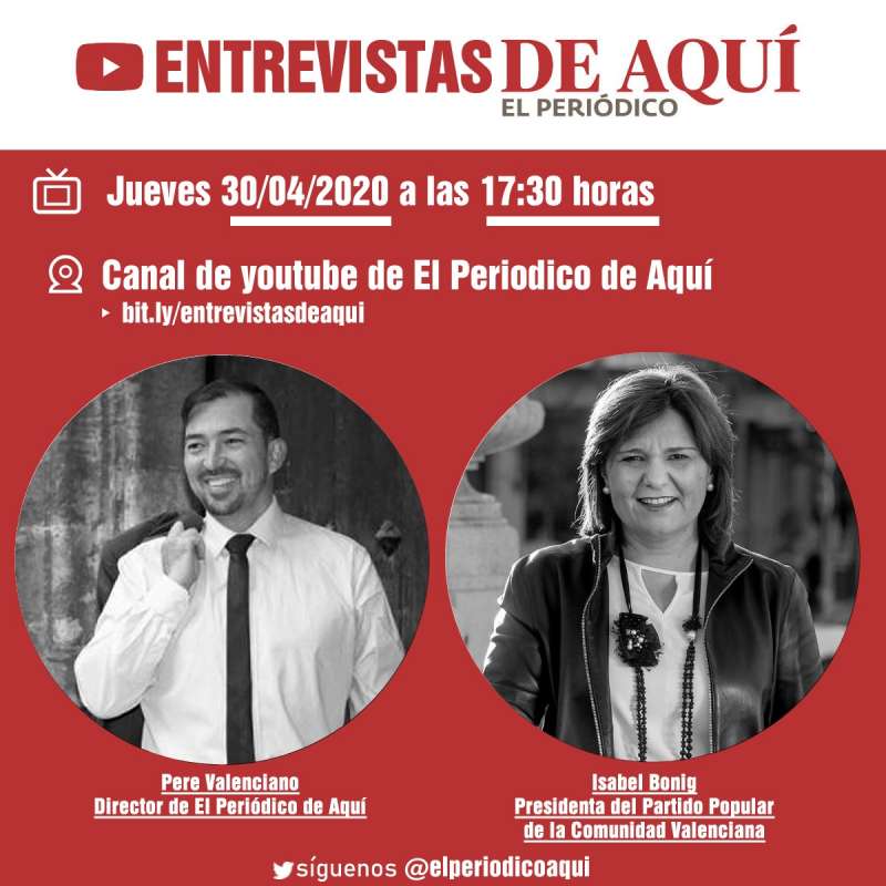 Isabel Bonig será entrevistada hoy jueves a las 17.30 horas.