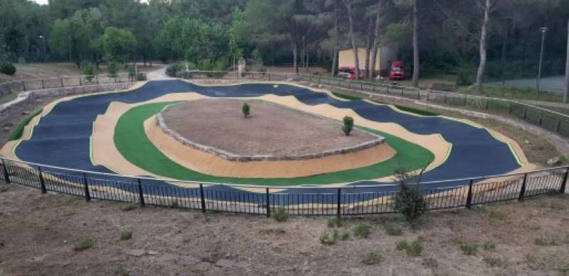 Así ha quedado el "pump track".