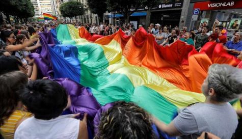 Manifestación del Orgullo LGTBIAQ+ en Valencia.