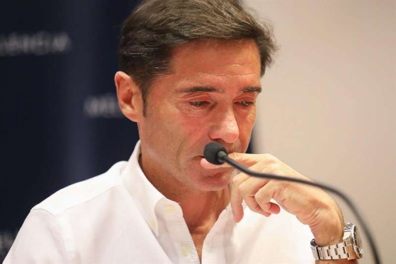 El técnico asturiano Marcelino García Toral, en su despedida. EFE/Ana Escobar/Archivo
