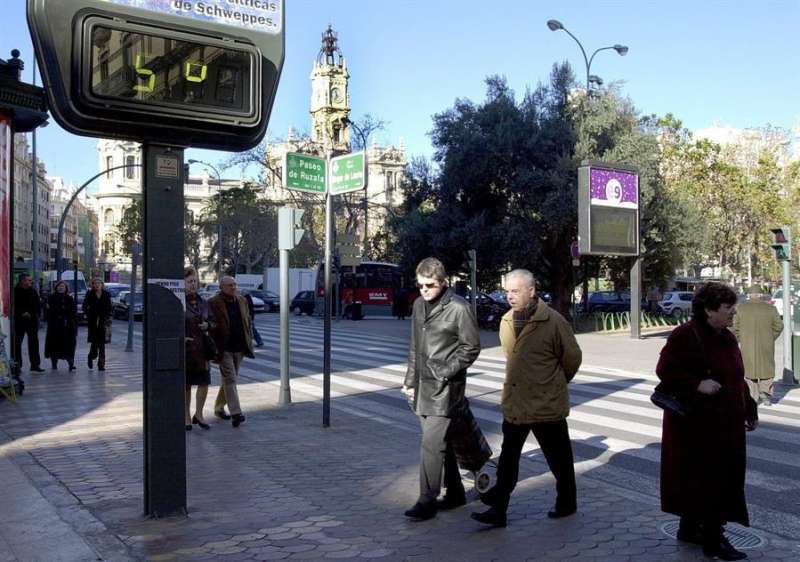Termometro ubicado en la ciudad de Valencia