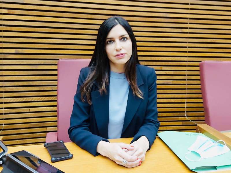 La diputada del Grupo Parlamentario VOX Comunidad Valenciana, Miriam Turiel. EPDA